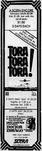 A newspaper advertisement for 'Tora, Tora, Tora!' and 'Doctor Zhivago' at the SCERA Showhouse. - , Utah